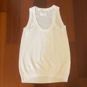 Zadig & Voltaire Milia Ve White Knit Tank Top